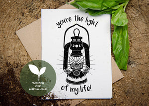 You're the Light of My Life; Plantable Seed Greeting Card - Mountain Mornings - Plantable Greeting Cards