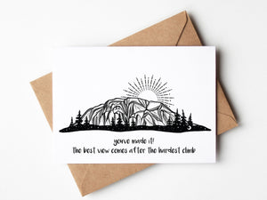 You've Made it! Greeting Card - Mountain Mornings - Greeting Card