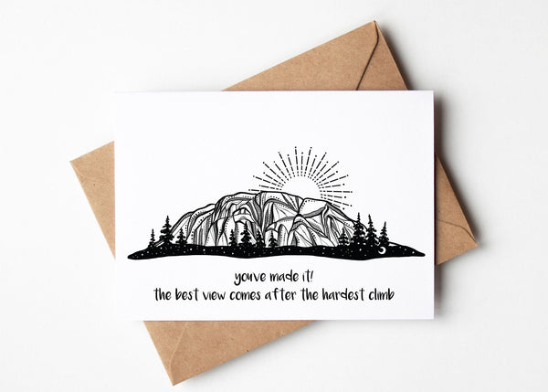 You've Made it! Greeting Card - Mountain Mornings - Greeting Card